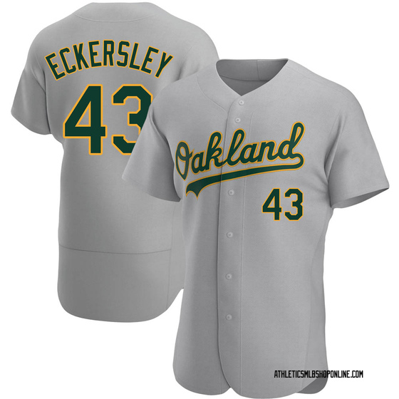 Dennis Eckersley Men's Oakland Athletics Road Jersey - Gray Authentic