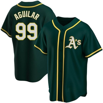 Men's Oakland Athletics Reggie Jackson Mitchell & Ness Kelly Green  Cooperstown Collection Batting Practice Jersey