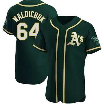 2022 Oakland A's Athletics Ken Waldichuk #64 Game Issued Kelly Green Jersey  46 3