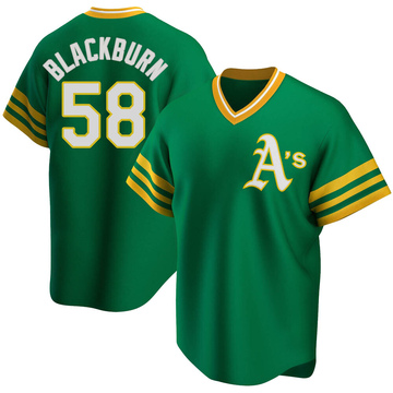 2019 Oakland As Athletics Paul Blackburn #58 Game Issued Green Jersey 150  PS P 1