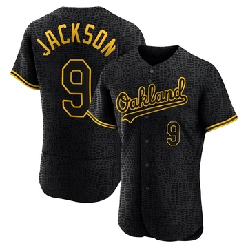 Reggie Jackson Oakland Athletics Men's Black Midnight Mascot T-Shirt 