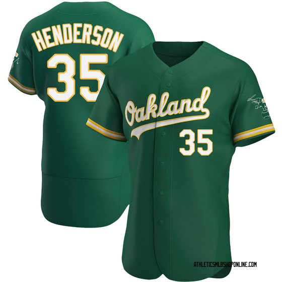 Men's Oakland Athletics Rickey Henderson Green Kelly Alternate Jersey -  Authentic