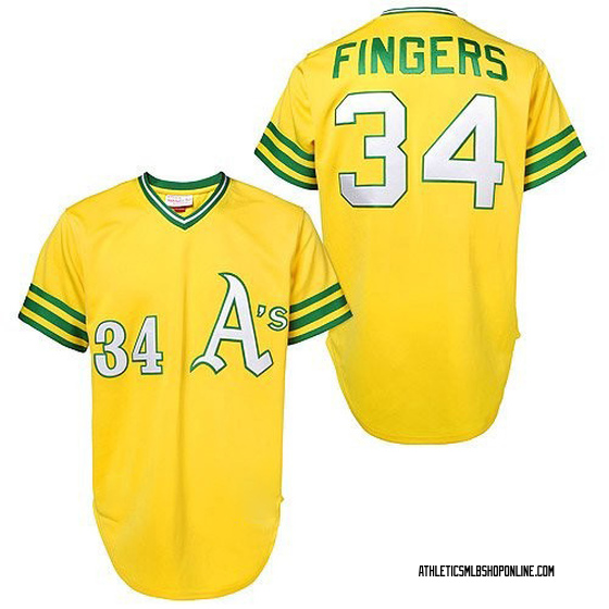 Rollie Fingers Oakland Athletics Gold Authentic Cooperstown Men's Jersey