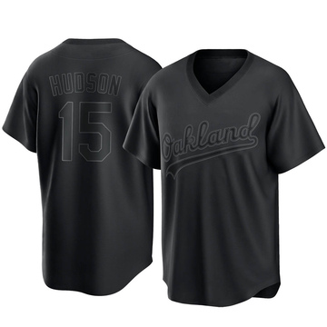 Youth Oakland Athletics Tim Hudson Black Golden Alternate Jersey