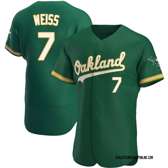 Men's Oakland Athletics Walt Weiss Green Kelly Alternate Jersey - Authentic