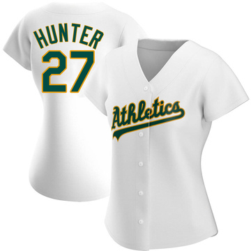 Men's Oakland Athletics Catfish Hunter Cream 1968 Throwback Jersey - Replica