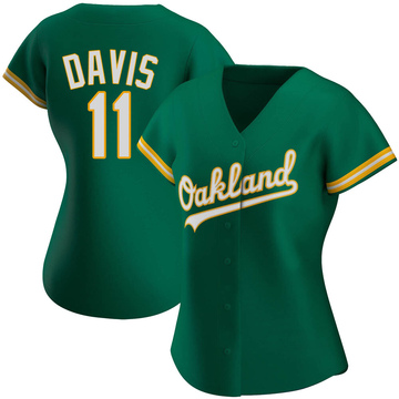 Men's Nike Khris Davis White Oakland Athletics Home Authentic Player Jersey