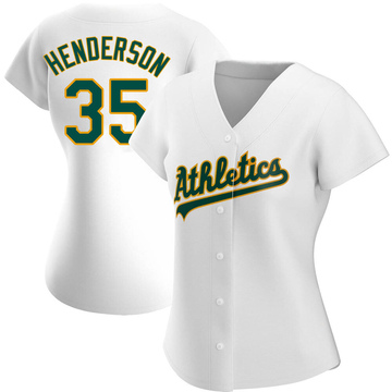 Women's Oakland Athletics Rickey Henderson White Home Jersey - Replica