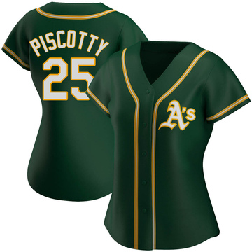 Majestic Men's Stephen Piscotty Green Oakland Athletics Authentic  Collection Flex Base Player Jersey