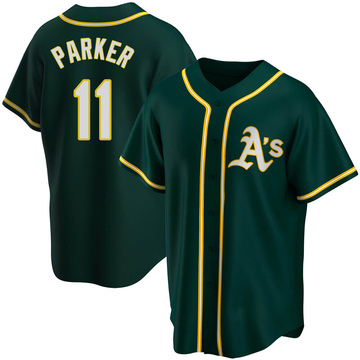Jarrod Parker Oakland Athletics Youth Legend Green/Yellow Baseball