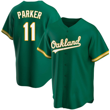 Jarrod Parker Oakland Athletics Youth Legend Green/Yellow Baseball Tank Top