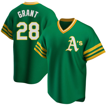 Youth Oakland Athletics Jim Mudcat Grant Green R Kelly Road Cooperstown  Collection Jersey - Replica
