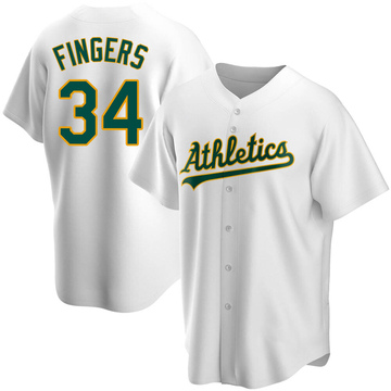 Men's Oakland Athletics Rollie Fingers Gold Throwback Jersey - Authentic