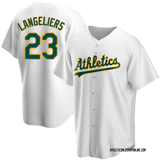 Youth Oakland Athletics Shea Langeliers White Home Jersey - Replica